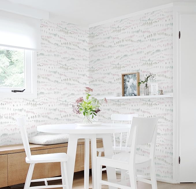 Heroad Boho Peel and Stick Wallpaper Pink/Colorful Contact Paper 17.3''x78.7'' Polka Dot Wall Paper Modern Removable Self Adhesive Wallpaper for Bathroom Kitchen Cabinet Waterproof Decor Vinyl Roll - Image 9