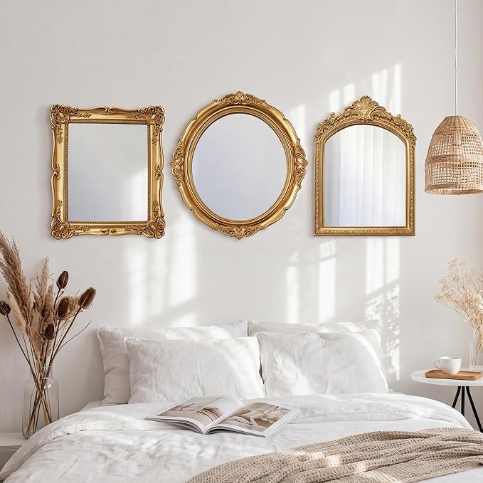 Vintage Mirror Set,15in/13in/12in,Retro Style,3 Pcs - Image 6