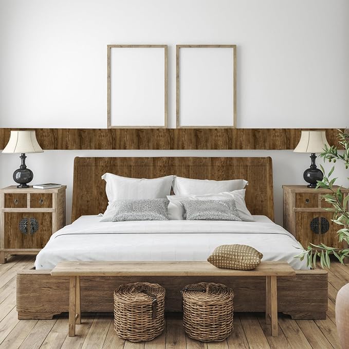Wood Peel and Stick Wallpaper, Contact Paper for Classroom Home Decor | 17.7"x393" Removable Self-Adhesive Brown Wood Plank Film, Farmhouse Decor for Bulletin Board Desk Cabinet & Home Renovation - Image 5