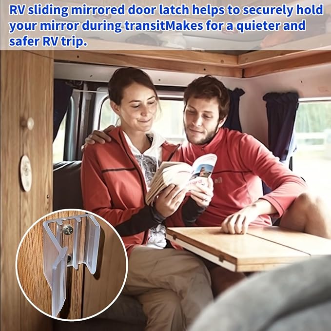 2PCS RV Sliding Mirrored Door Latch - H527 Universal Sliding Mirror Door Latch Replacement Hardware for Rv Motorhomes Campers - Image 6