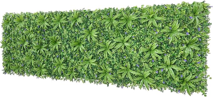 VEVOR Artificial Plant Wall, 40 x 120 in Artificial Boxwood Panels, Sun Protection Greenery Backdrop Privacy Hedge Fence, Fake Grass Screen for Wedding, Indoor, Outdoor Garden, Backyard,Mixed Leaf - Image 9
