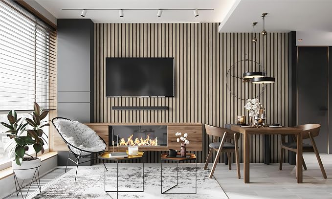 myforHD Wallpaper Peel and Stick Wood Grating Stripe Self-Adhesive Wallpaper Faux Wood Contact Paper Wood Slats Self Adhesive Wall Paper PVC Vinyl Film Removable Waterproof 17.3" x 393" - Image 9