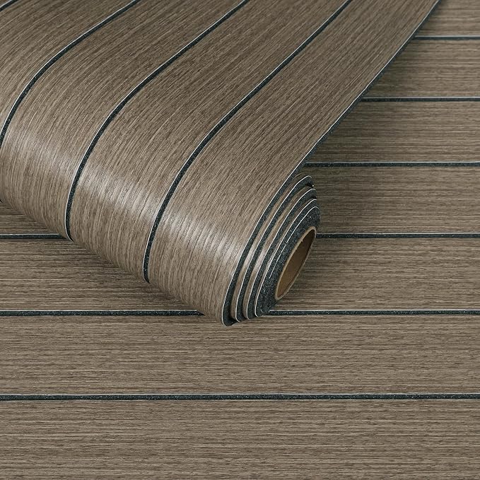 CHIHUT Brown Faux Wood Grain 3D Wall Panels Self Adhesive Soundproof Foam Peel and Stick Panels Thick Textured Flexible Adhesive Slat Wood Wallpaper for Interior Accent Walls Ceilings Decor 12"x79" - Image 8