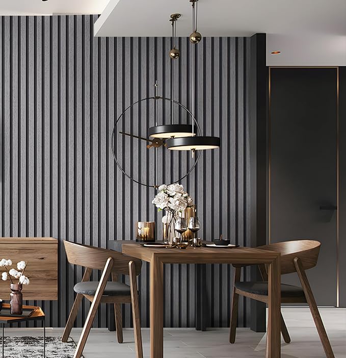 myforHD Wallpaper Peel and Stick Wood Grating Stripe Self-Adhesive Wallpaper Faux Wood Contact Paper Wood Slats Self Adhesive Wall Paper PVC Vinyl Film Removable Waterproof 17.3" x 236" - Image 9
