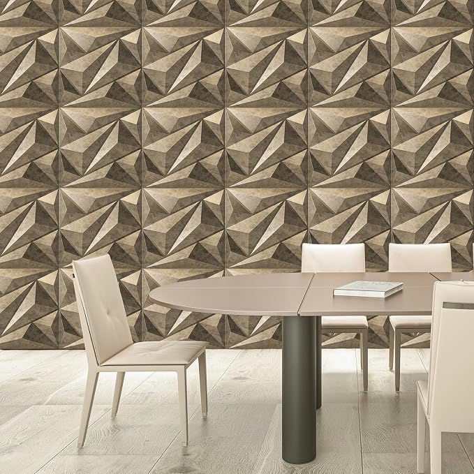 Art3dwallpanels 3D Wall Panels Diamond, PVC Antique Gold | 3D Raised Diamond Wall Tiles, Waterproof Fireproof, 12 Sheets Large Size Pack, Easy DIY Install for Bedroom Living Room Wall - Image 8