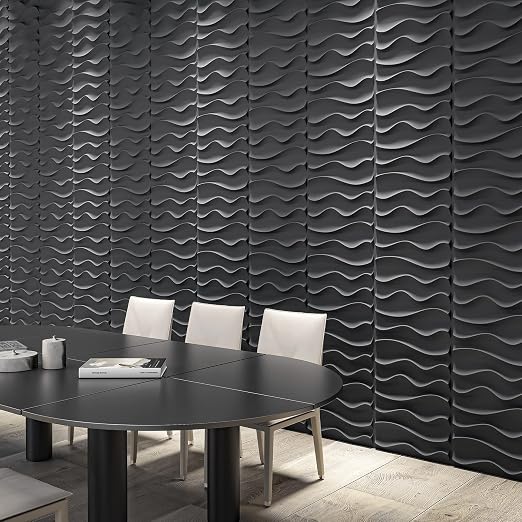 Art3dwallpanels 33 Pack 3D Wall Panels, Black PVC | 3D PVC Wall Tiles for Interior Wall Decor, Waterproof, Modern, Easy DIY for Residential and Commercial - Image 7