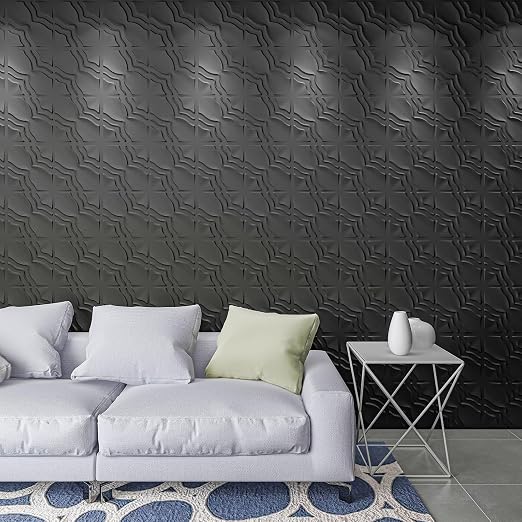 Art3dwallpanels 3D Wall Panels, 33 Pack, 12x12 Inch, Black | Modern Raised 3D PVC Wall Tiles for Interior Wall Decor, 2 Different Effects, Easy DIY Mount for Residential and Commercial - Image 9