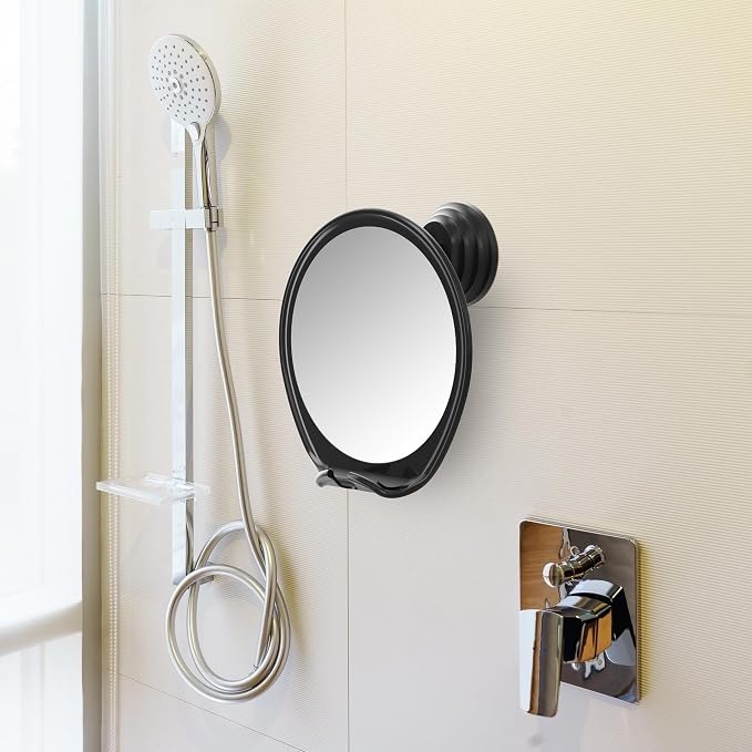 HONEYBULL Fogless Shower Mirror for Shaving with Suction Mount, Black - Image 6