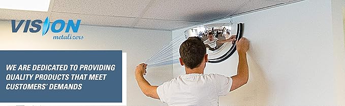 32" Acrylic Half Dome Security and Blind Spot Mirror for Parking, Garage, Store, Warehouse, Office and More- Vision Metalizers - Image 8