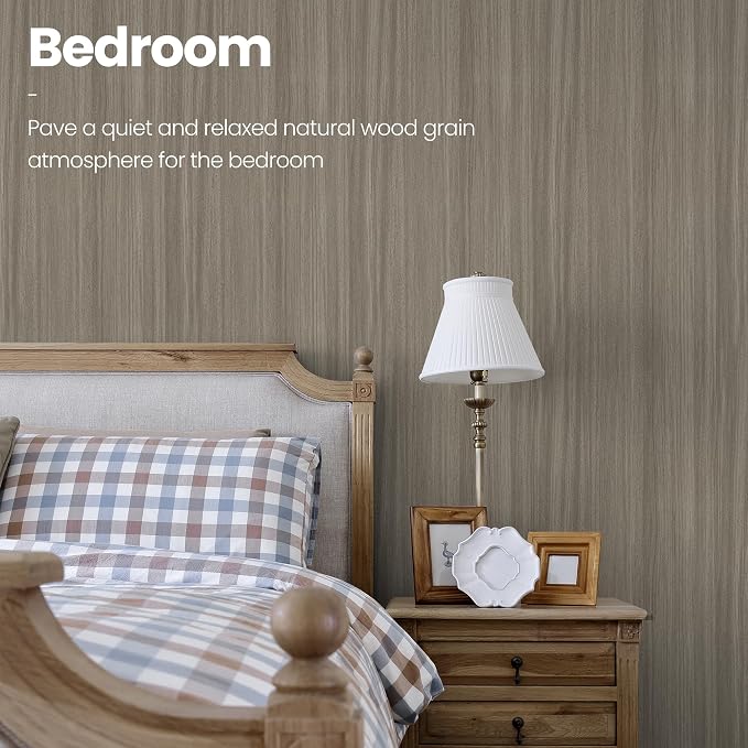 Abyssaly Peel and Stick Wallpaper Grey Wood Contact Paper Decorative Self-Adhesive Film for Surfaces Easy to Clean Thickening for Kitchen Cabinets Decor 15.7 in X 393 in - Image 7