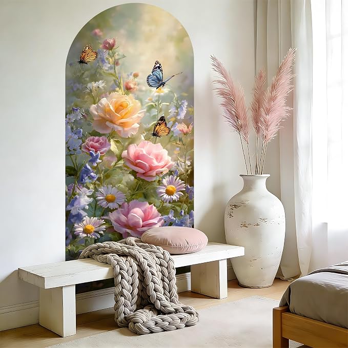 Arch Wall Decals Peel and Stick, Large Wall Stickers, Removable Home Decor Art Wallpaper for Bedroom Living Room 71'' × 31.7'' - Image 8
