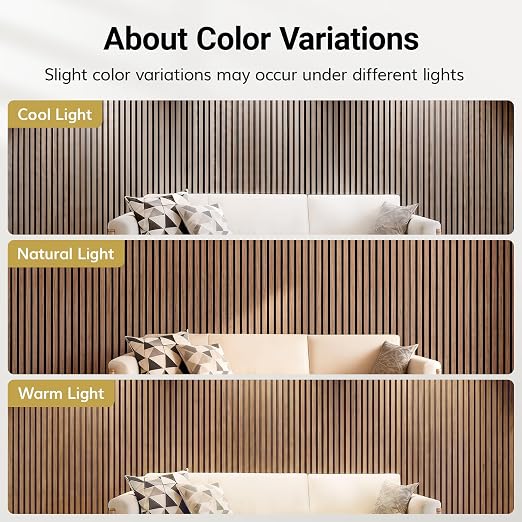 TONOR Wood Wall Panels for Interior Wall Decor-8 Pack 47.2" x 23.6" | Wood Slat Acoustic Panels-61.88ft², Soundproof Wall Panels for Noise Cancelling and Decoration, Living Room, Office, Walnut - Image 8