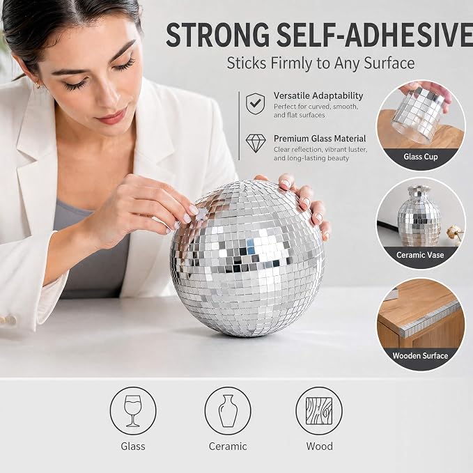 Self Adhesive Mirror Tiles, 5400PCS 5mm Mosaic Tiles for DIY Crafts - Image 7