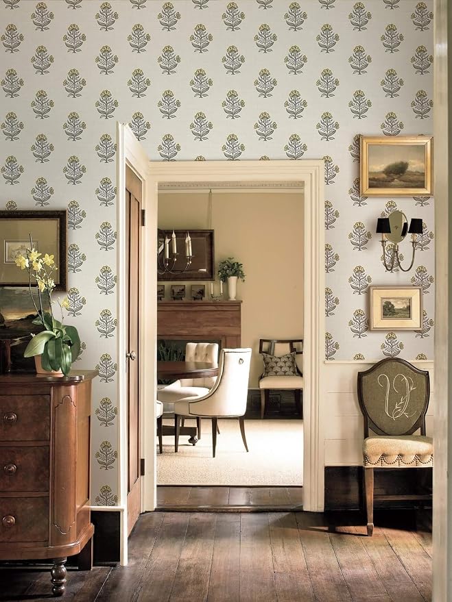 Heroad Vintage Floral Wallpaper Peel and Stick Wallpaper 17.3''x196'' Retro Flower Contact Paper for Cabinets Drawers Cottage Removable Wall Paper for Bedroom Stick on Walls Self-Adhesive Decor Vinyl - Image 9