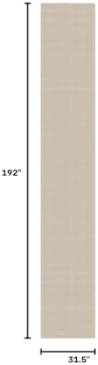 KOZYFLY Braided 2.5'x16' Runners Rugs for Hallway, Extra Long Washable Runner Rug, Woven Non Slip Kitchen Runner, Cotton Entryway Rug, Floor Carpet for Entry, Aisle, Hall, Ivory Beige - Image 2