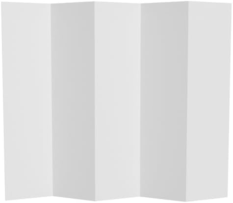 6 ft. Tall White Temporary Cardboard Folding Screen - 5 Panel by RedLantern
