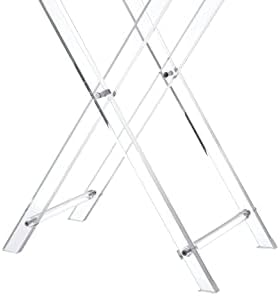 Clear Acrylic Folding Tray Side Table, Lucite Small End Table - Image 6