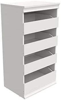 ClosetMaid Modular Storage Unit with 4 Drawers, Wood Closet Organizer, Stacking, Full Backer, Storage, Decorative Trim, White - Image 4