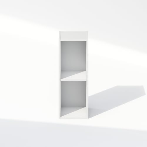 Furinno Reed 2-Tier Closet Organizers and Storage, Closet Organizer, Open Shelf Closet Storage, for Wardrobe, Bedroom, Living Room, 8-Inch Width, White - Image 5