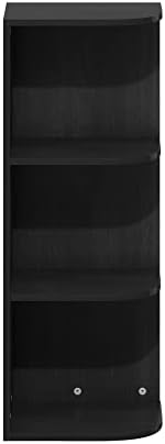 Furinno PASIR Book Shelf, 3-Tier Corner Bookshelf with Open Shelf, Standing Bookcase, 9.3 x 12 x 31.5 for Organization and Storage, for Living Room, Bedroom, Home Office, Blackwood - Image 6