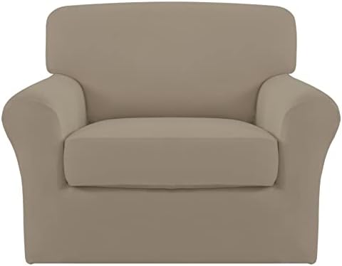 Easy-Going 2 Pieces Stretch Sofa Slipcover for Armchair Washable by Easy-Going