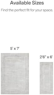ReaLife Rugs Machine Washable Area Rug Runner - Living Room Bedroom Bathroom Kitchen Entryway Office - Padded Low Pile Stain Resistant Premium - Boho Farmhouse Vintage - Aria - Ivory 2'6" x 6' - Image 2