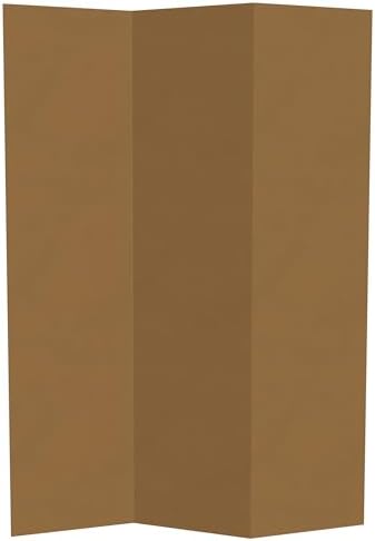 6 ft. Tall Brown Temporary Cardboard Folding Screen - 3 Panel by RedLantern