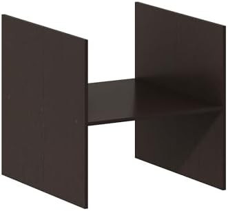 Furinno Cubicle H-Shelf Cube Insert, 2-Tier Cube Organizer, Black Oak - Image 7