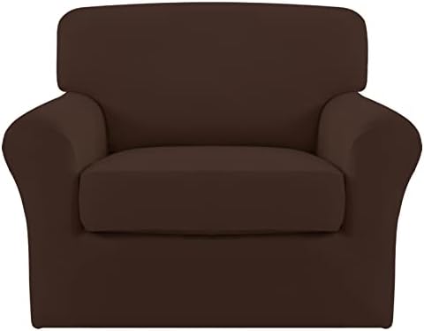 Easy-Going 2 Pieces Stretch Sofa Slipcover for Armchair Washable by Easy-Going