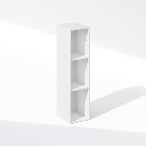 Furinno Reed 3-Tier Closet Organizers and Storage, Closet Organizer, Open Shelf Closet Storage, for Wardrobe, Bedroom, Living Room, 8-Inch Width, White - Image 5