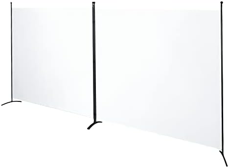 SteelAid Room Divider (Double Panel) – Folding Partition Privacy Screen for Office, Classroom, Dorm Room, Kids Room, Studio, Conference - 142" x 72" - Easy to Assemble, Freestanding & Foldable by STEELAID