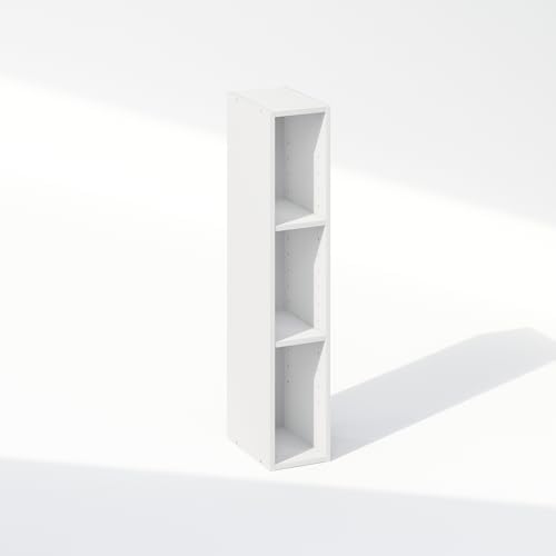 Furinno Reed 3-Tier Closet Organizers and Storage, Closet Organizer, Open Shelf Closet Storage, for Wardrobe, Bedroom, Living Room, 6-Inch Width, White - Image 5