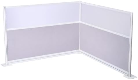 VEVOR Office Divider Privacy Partitions, 2-Pack, 72" x 48" Room Divider Walls, PET Workstation Cubicle Partition with Frosted Acrylic Windows, Freestanding Privacy Panels for Office Library School by VEVOR