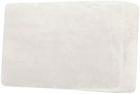 H.VERSAILTEX Velvet Stretch Individual Couch Cushion Cover Plush Slipcover for Loveseat Sofa Furniture Protector Seat Cover (1 Piece Loveseat Cushion Cover, Porcelain White) by HVERSAILTEX