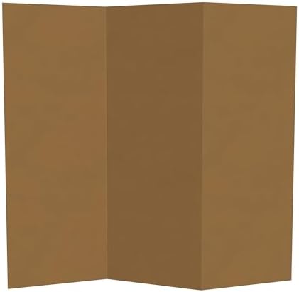 4 ft. Short Brown Temporary Cardboard Folding Screen - 3 Panels by RedLantern