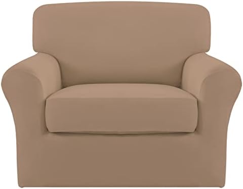 Easy-Going 2 Pieces Stretch Sofa Slipcover for Armchair Washable by Easy-Going