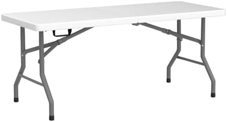 FDW | 6FT Folding Table | White | Portable Plastic Table - Image 5