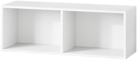IOTXY DIY Modular Cubby Bookcase - Stackable 2-Cube Open Bookshelf, White by IOTXY