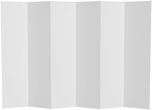 6 ft. Tall White Temporary Cardboard Folding Screen - 6 Panel by RedLantern