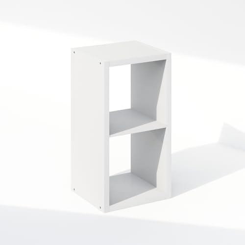 Furinno Cubic Extra Thick 2-Cube Closet Organizers and Storage, White - Image 7