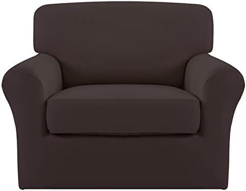 Easy-Going 2 Pieces Stretch Sofa Slipcover for Armchair Washable by Easy-Going
