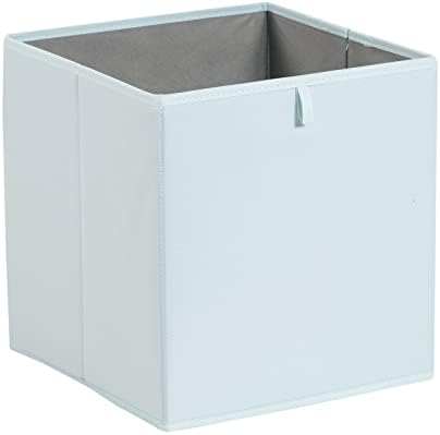Amazon Basics Collapsible Cube Organizer Bins, Closet Storage Baskets for Shelves with Secure Pull Handle, Foldable Space-Saving, Jade Green, 13x15x13", 6-Pack - Image 3