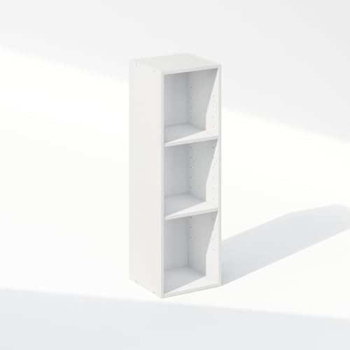 Furinno Reed 3-Tier Closet Organizers and Storage, Closet Organizer, Open Shelf Closet Storage, for Wardrobe, Bedroom, Living Room, 10-Inch Width, White - Image 4