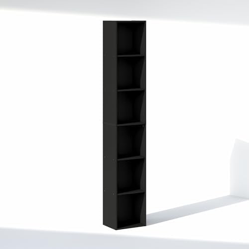 Furinno Cubicle 6-Tier Closet Organizers and Storage, Closet Organizer, Open Shelf Closet Storage, 21.1" W, for Wardrobe, Bedroom, Living Room, Blackwood - Image 6