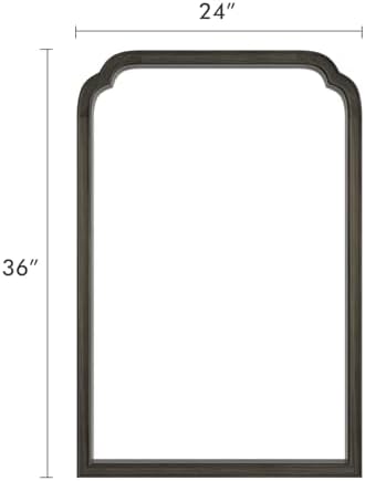 WallBeyond Wooden Framed Wall Mirror, Natural Wood Bathroom Vanity Mirror for Entryway, Living Room or Bedroom Home Decor Vertical or Horizontal Hanging [24" x 36" Black] - Image 3