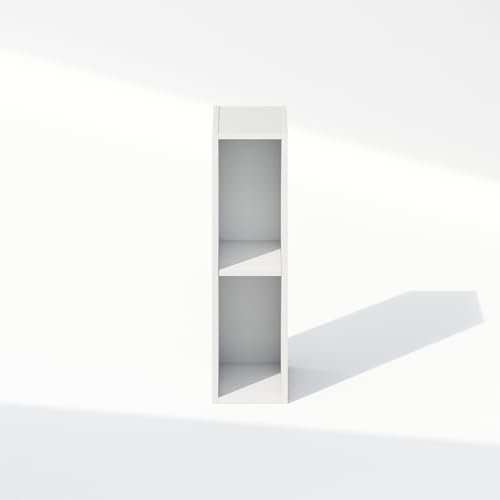 Furinno Reed 2-Tier Closet Organizers and Storage, Closet Organizer, Open Shelf Closet Storage, for Wardrobe, Bedroom, Living Room, 6-Inch Width, White - Image 7