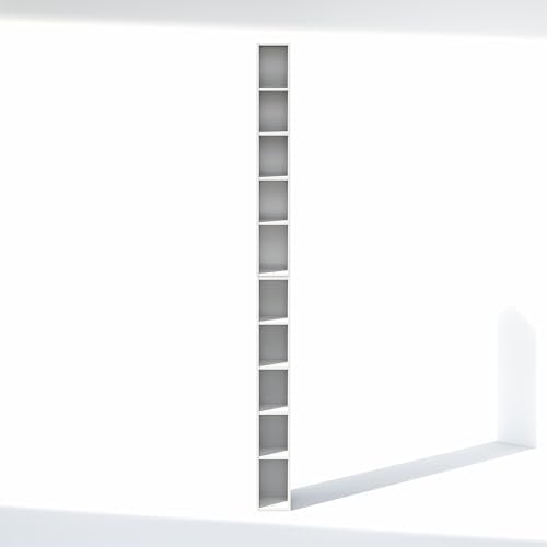 Furinno Fulda 10-Tier Closet Organizers and Storage, Open Shelf, Storage Organizer, 6-Inch Width, for Closet, Bedroom, White - Image 7