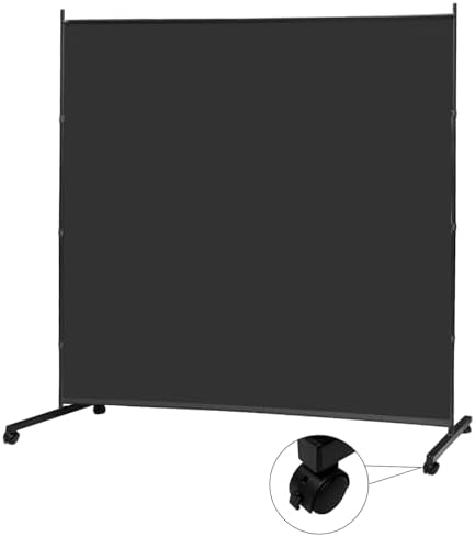 MAYOLIAH Large Single Panel Room Divider 71”W x 75”H Rolling Privacy Screen by MayoliahHome