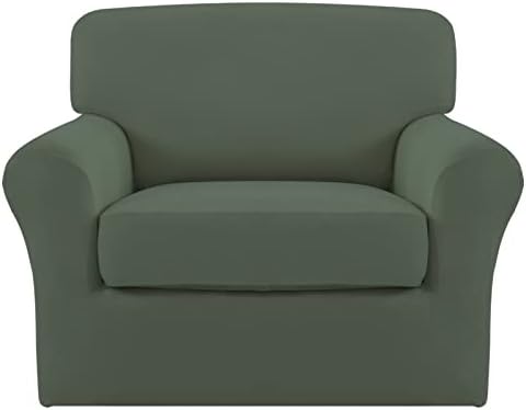 Easy-Going 2 Pieces Stretch Sofa Slipcover for Armchair Washable by Easy-Going