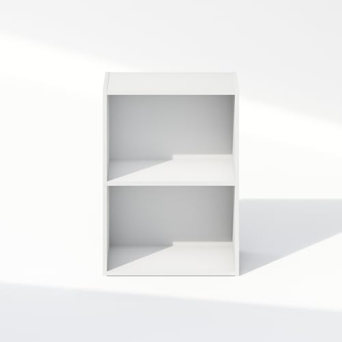 Furinno Reed Closet Organizers and Storage, 2-Tier Closet Organizer, Open Shelf Closet Storage, for Wardrobe, Bedroom, Living Room, White - Image 6